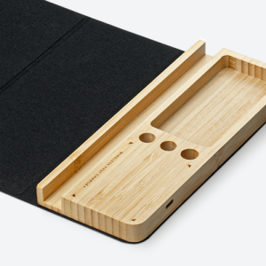 EcoDesk Pro Bamboo Holder with Mouse Pad